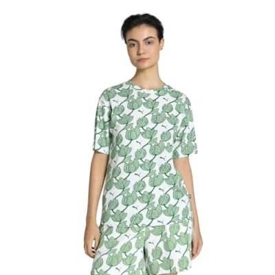Abbildung von Puma Blossom Tshirt print, Damen, Größe: Medium, Archive green