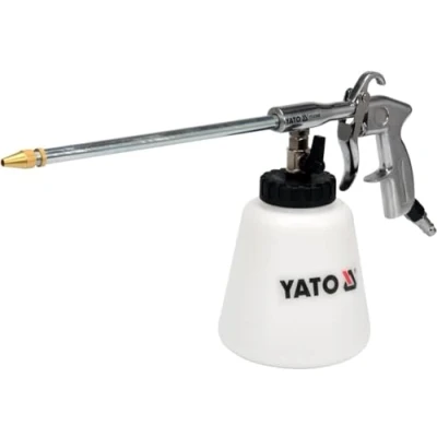 Abbildung von Yato Profi Druckluft Schaumpistole aus leichtem und stabilem Aluminium, 113l/min, 1 Liter Reinigungsmittelflasche, einstellbar, Schaum Waschpistole Sc