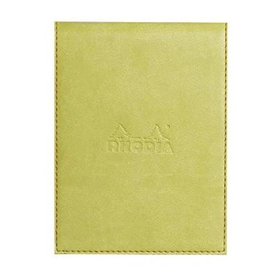 Abbildung von Rhodia 128206C Notizblock N12 (mit Schutzhülle aus Kunstleder, 9,5 x 13 cm, liniert, schick und elegant, ideal für Ihre Notizen) 1 Set, anisgrün