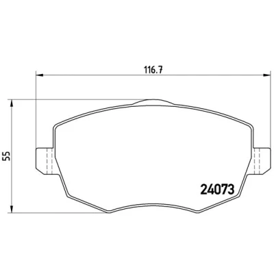 Abbildung von BREMBO P 23 094 Bremsbelagsatz exkl. Verschleißwarnkontakt mit Zubehör LANCIA: Ypsilon II