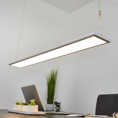 Abbildung von Arcchio Hängeleuchte Samu, dimmbar, LED Leuchtmittel fest verbaut, warmweiß, Modern, Kunststoff, Aluminium, weiß, 1 flammig, inkl.