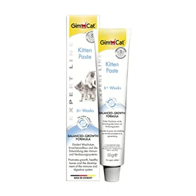 Abbildung von GimCat EXPERT LINE Kitten Paste Funktionaler Katzensnack fördert die Entwicklung von jungen Katzen 1 Tube (1 x 50 g)