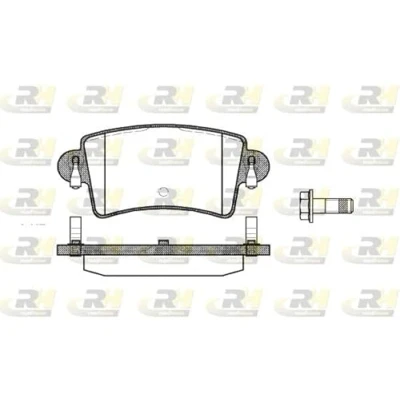 Abbildung von ROADHOUSE 2833.00 Bremsbelagsatz Hinterachse mit Schrauben Zubehör, Feder RENAULT: MASTER 2 Kasten, Bus