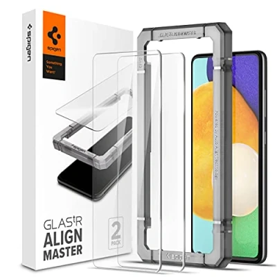 Abbildung von 2er Pack Samsung Galaxy A53 Panzerglas Spigen AlignMaster Full Cover Screenprotector Screen Protector für das