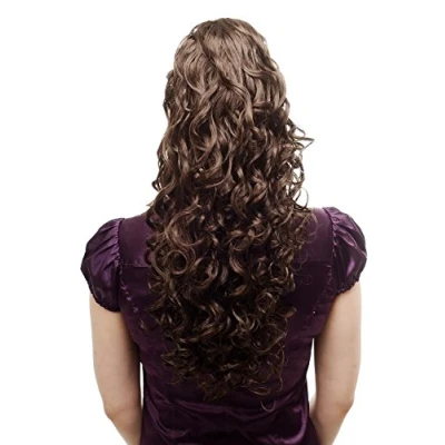Abbildung von WIG ME UP N310 8 Voluminös wallendes Haarteil/Zopf/Pferdeschwanz, lockig, sehr lang, ca. 60 cm, Braun