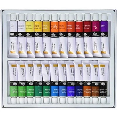 Abbildung von Royal &amp; Langnickel Gouachefarbe, 24 Tuben 12 ml mehrfarbig