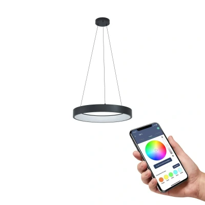 Abbildung von Eglo 900068 LED Hängeleuchte MARGHERA Z weiss H:110 Ø:60cm dimmbar 2700 6500K mit Connect Funktion