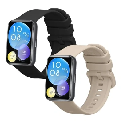 Abbildung von kwmobile Uhrenarmband 2x Sportarmband für Huawei Watch Fit 2, Armband TPU Silikon Set Fitnesstracker
