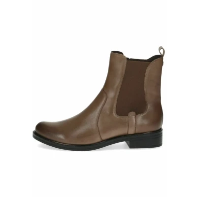 Abbildung von CAPRICE Damen Chelsea Boots Kleiner Absatz Elegant, Braun (Taupe Nappa), 39 EU