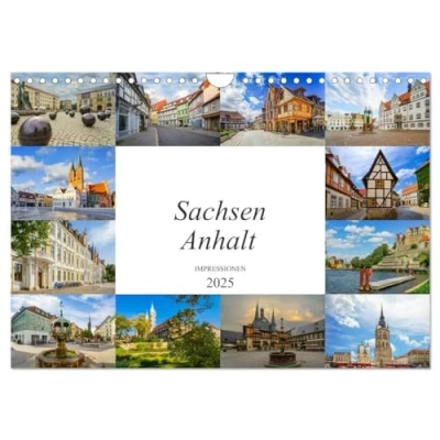 Abbildung von Sachsen Anhalt Impressionen (Wandkalender 2025 DIN A4 quer), CALVENDO Monatskalender