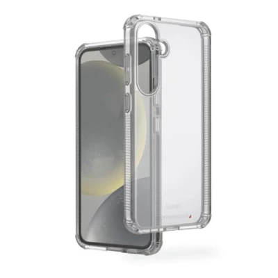 Abbildung von Hama Handyhülle „Extreme Protect“ für Galaxy S24 (Bumper D3O lizenziert, stoßfest, sturzsicher und bruchsicher, durchsichtige Hülle ohne Vergilben, Case induktives Laden) transparent