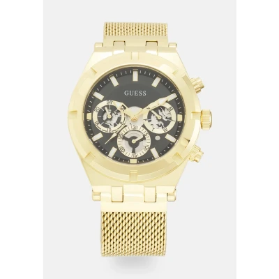 Abbildung von Guess Continental Chronograph goldcoloured/black sunray, Herren, Größe: One Size, Gold coloured/black sunray