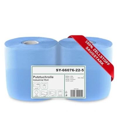 Abbildung von Hypafol Papierhandtuch SET, (mit passendem Spender auswählbar), 2 x blaue Industrierolle