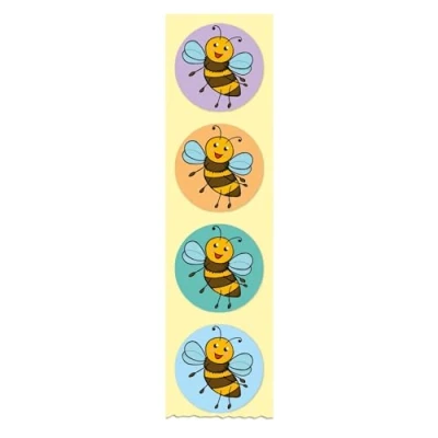Abbildung von TimeTEX Belobigungs Aufkleber &quot;Biene&quot; Lehrersticker für motivierendes Feedback 500 Sticker in praktischer Spender Box 1 Motiv 19 mm ø