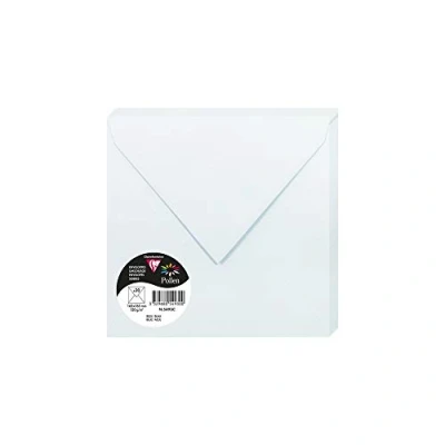 Abbildung von Clairefontaine 5493C Packung mit 20 Umschläge Pollen, Format 165 x 165mm, 120g, ideal für Einladungen und Korrespondenz, Blau, 1 Pack