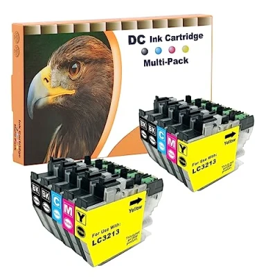 Abbildung von D&amp;C 10x Druckerpatronen Kompatibel für Brother LC3213 LC 3213 DCP J572DW J772DW J774DW MFC J491DW J497DW J890DW J895DW (4 Schwarz,2 Cyan,2 Magenta,2 Gelb)