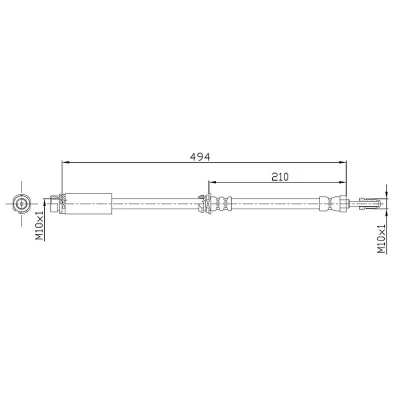 Abbildung von METZGER 4112313 Bremsschläuche 494 M10 x 1 FORD: FIESTA 5, Fusion Kombi