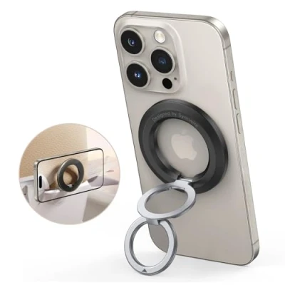 Abbildung von SYNCWIRE Handy Fingerhalterung für MagSafe Ring Halterung Magnetischer Ringhalter, Flugzeug Handyhalterung, Verstellbarer Ständer iPhone 15/14/13, Samsung, Pixel, Google und mehr