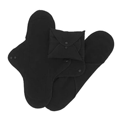 Abbildung von IMSEVIMSE Hygiene Kits, Nachtkompresse, schwarz, Bio Baumwolle, 3 Einheiten