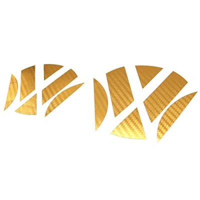 Abbildung von Finest Folia Emblem Ecken Inlays Folie Aufkleber passgenau K006/K007 (Carbon Gold)