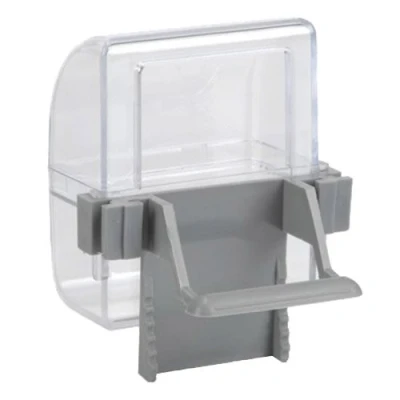 Abbildung von Beeztees Futterautomat Vogel Futter und Wassernapf transparent/grau 2 Stück
