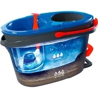 Abbildung von Vileda H2PrO Wischmopp Set mit Eimer 100% Trennung von Frisch und Schmutzwasser Innovatives Zweitanksystem Auswringfunktion Müheloses Auswringen Mikrofaserreinigung Ergonomisches Design