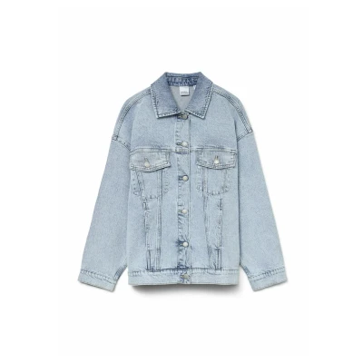 Abbildung von Vero Moda Damen Vmtessa Ls Oversize Jacket Ga Noos, Light Blue Denim, l