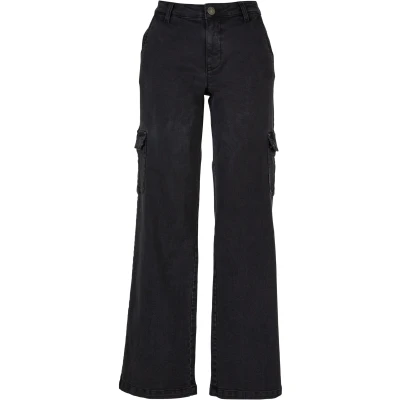 Abbildung von Urban Classics HIGH Waist Flared Jeans, Damen, Größe: 28, Black washed