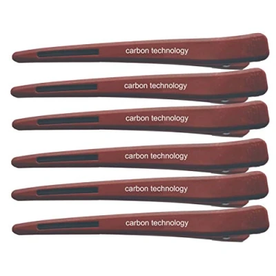 Abbildung von Sanshin Carbon Abteilclips 12 cm DUNKELROT 6 Stück