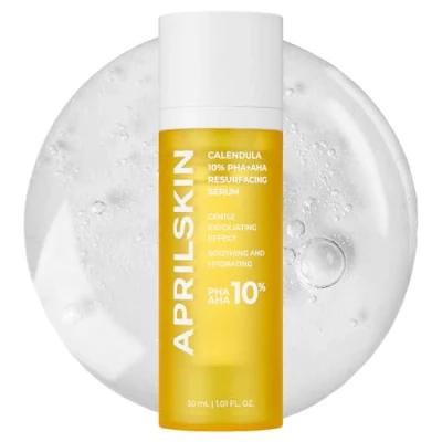 Abbildung von APRILSKIN Calendula10% PHA+AHA Resurfacing Serum Vegan, tierversuchsfrei Trockene, empfindliche, zu Akne neigende Haut