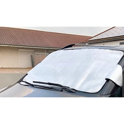 Abbildung von 8X Thermo Scheibenabdeckung XXL Transporter SUV PKW Winter Sommer Scheibenfrostschutz Abdeckung Frostschutz Frontscheibenabdeckung Windschutzscheibenabdeckung