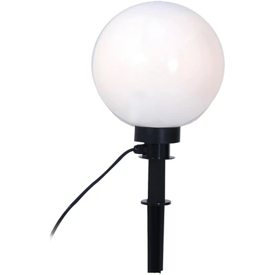 Abbildung von näve Kugelleuchte &quot;Ball&quot;, 1 flammig, Leuchtmittel E27 wechselbar, Kunststoff, weiß/opal, D: 50cm, Spieß schwarz, exkl. x max. 40W