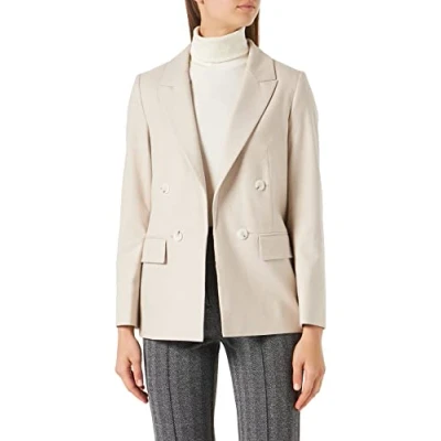 Abbildung von comma Indoor Blazer, Damen, Größe: 38, Beige