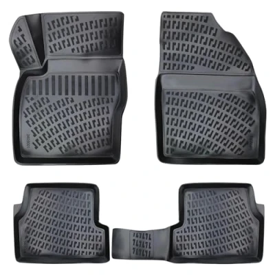 Abbildung von Rizline Passgenau 3D Fussmatten Auto Kompatibel mit Ford Focus &#039;04 2004 2010 Zubehör 1. und 2. Reihe TPE Allwetter Geruchlos rutschfest Vorne Hinten