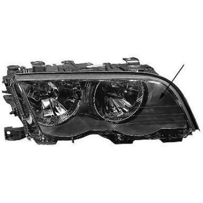 Abbildung von ABAKUS 444 1120R LDEM2 Scheinwerfer rechts H7 mit Stellmotor für LWR, Gehäuse schwarzem Innenteil PX26d BMW: 3 Touring, Limousine