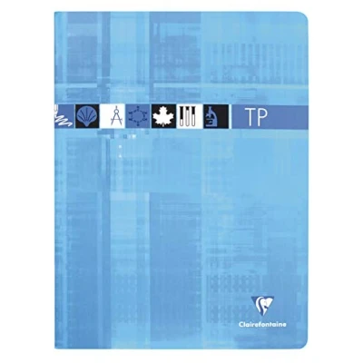 Abbildung von Clairefontaine 3347C Packung mit 5 Heften, geheftet, ideal für wissenschaftlichen Fächer, DIN A4+ 24x32 cm, 60 Blatt, französische Lineatur 90g / blanko 125g, farbig sortiert, 1 Pack