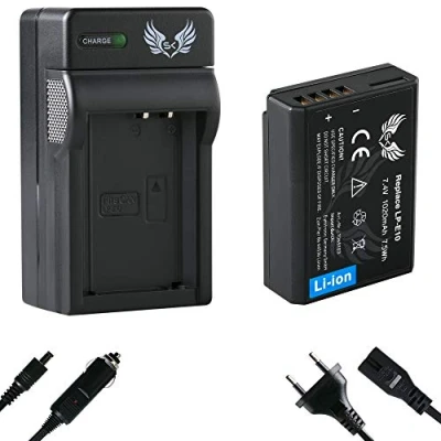 Abbildung von SK Akku Canon LP E10 1020mAh + Ladegerät Charger für EOS 1100D 1200D 1300D 2000D 4000D / Rebel T3 T5 T6 und weitere