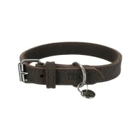 Abbildung von Trixie Rustic fattg.Leder Halsband, L: 48 56 cm/30 mm, dunkelbraun