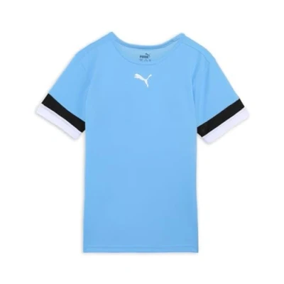 Abbildung von Puma Teamrise Sport Tshirt für Kinder, Größe: 176, Blauweissschwarz