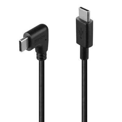Abbildung von LINDY USB 2.0 Typ C Winkelkabel, 1m
