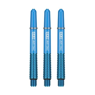 Abbildung von Target Darts Blau Pro Grip Evo Aluminium Dartschäfte Mittel