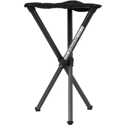 Abbildung von Walkstool Modell Basic Schwarz 3 Beiniger Klapphocker aus Aluminium Sitzhöhe 50 cm Faltbar, Belastbar mit 150 kg Hergestellt in Schweden