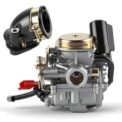 Abbildung von 18mm Roller Vergaser und Ansaugstutzen für Rex RS 400/RS 450/RS 460/GY6 50cc/GY6 60cc