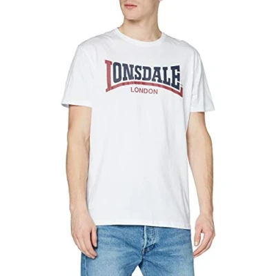 Abbildung von Lonsdale TWO TONE Tshirt print, Herren, Größe: Medium, White