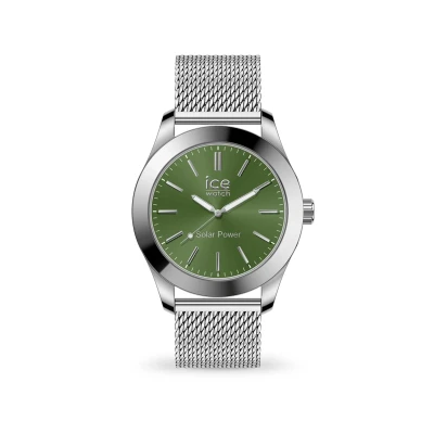 Abbildung von Ice WATCH Steel Silver Green Silbergraue Herrenuhr mit Metallarmband 023796 (Medium)
