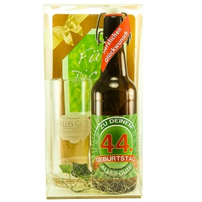 Abbildung von Bier Geschenk Geschenkset 44. Geburtstag
