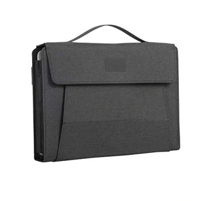 Abbildung von Alassio 30130 Mobile Office DIN A4 FIORI, Multifunktion Aktentasche für 13,3&quot; Notebook, Tablet und Handy, Organizer Laptoptasche unterwegs im Büro, Mappe in anthrazit, ca. 34,5 x 27 4 cm