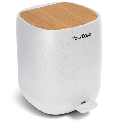 Abbildung von YourCasa Mülleimer YourCasa® Bad [5L] Badmülleimer Badezimmer Kosmetikeimer, Fassungsvermögen 5L, 30% weniger Plastik