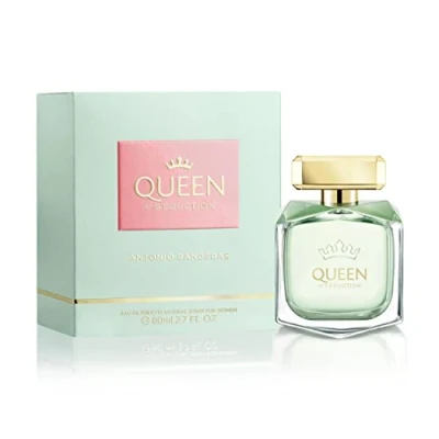 Abbildung von Banderas Perfumes Queen of Seduction Eau de Toilette für Damen Romantischer, charmanter und frischer Duft Blumig mit maritimen Noten Ideal tagsüber 80 ml