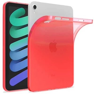 Abbildung von Okuli Hülle Kompatibel mit Apple iPad Air 4 (10.9) Transparent Silikon Cover Case Schutzhülle in Rot